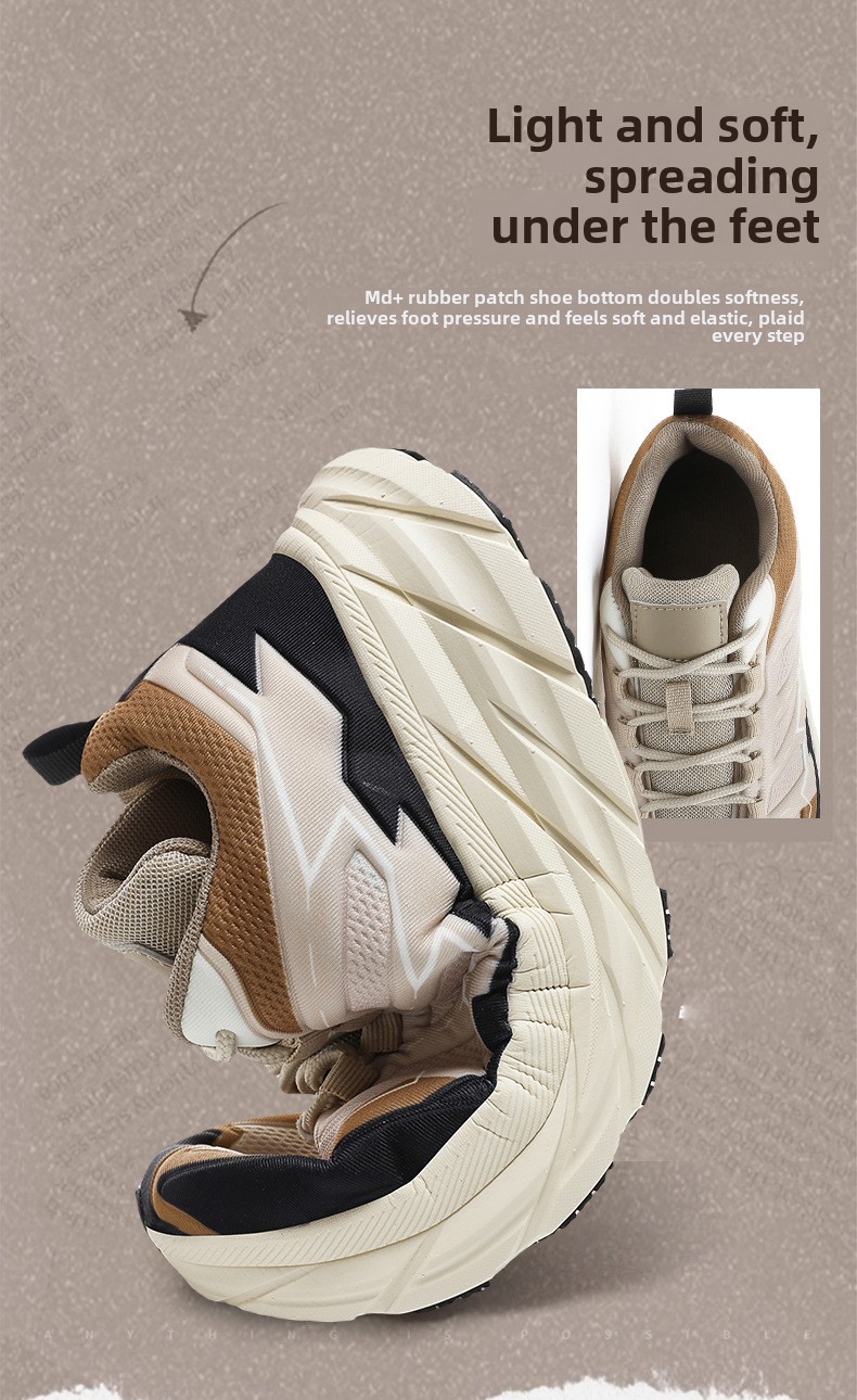 Autumn and winter casual sports shoes men's platform shoes trendy dad shoes breathable rebound running shoes men's shoes_voghion.com