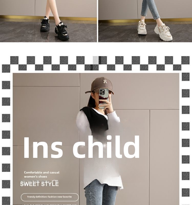 Chaussures de papa pour femmes, nouvelles chaussures à plateforme, chaussures de sport décontractées, chaussures d'étudiant polyvalentes, chaussures à semelles souples, chaussures de voyage antidérapantes_voghion.com