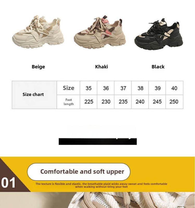 Chaussures de papa pour femmes, nouvelles chaussures à plateforme, chaussures de sport décontractées, chaussures d'étudiant polyvalentes, chaussures à semelles souples, chaussures de voyage antidérapantes_voghion.com