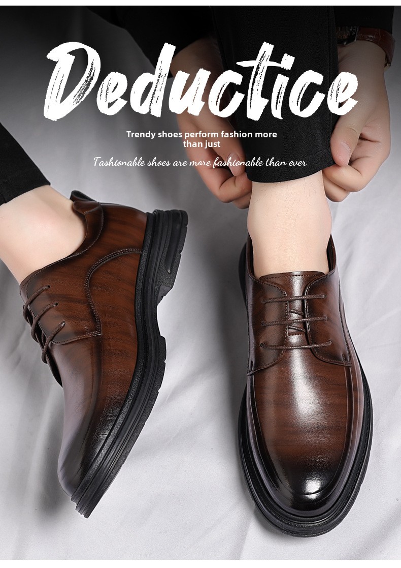 Skórzane buty męskie, nowe, biznesowe, codzienne, wizytowe, męskie, w stylu brytyjskim, buty ślubne dla pana młodego_voghion.com