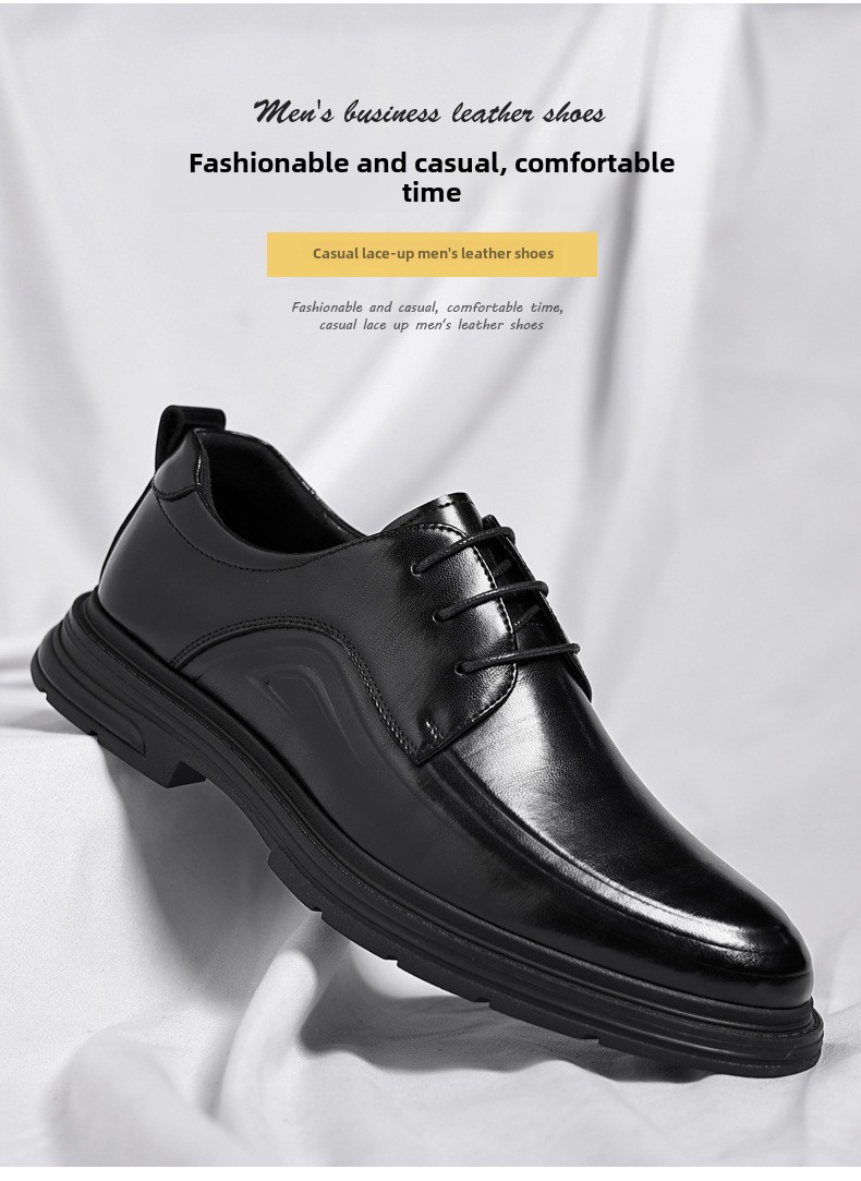 Skórzane buty męskie, nowe, biznesowe, codzienne, wizytowe, męskie, w stylu brytyjskim, buty ślubne dla pana młodego_voghion.com