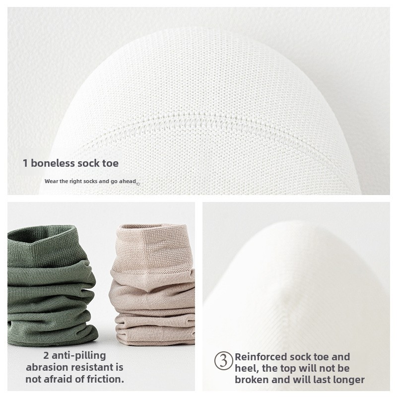 Reine Baumwollsocken Herren antibakterielle atmungsaktive mittellange Schlauchstrümpfe Herbst- und Wintersocken lässige Deodorant schweißabsorbierende Herren-Baumwollsocken_voghion.com
