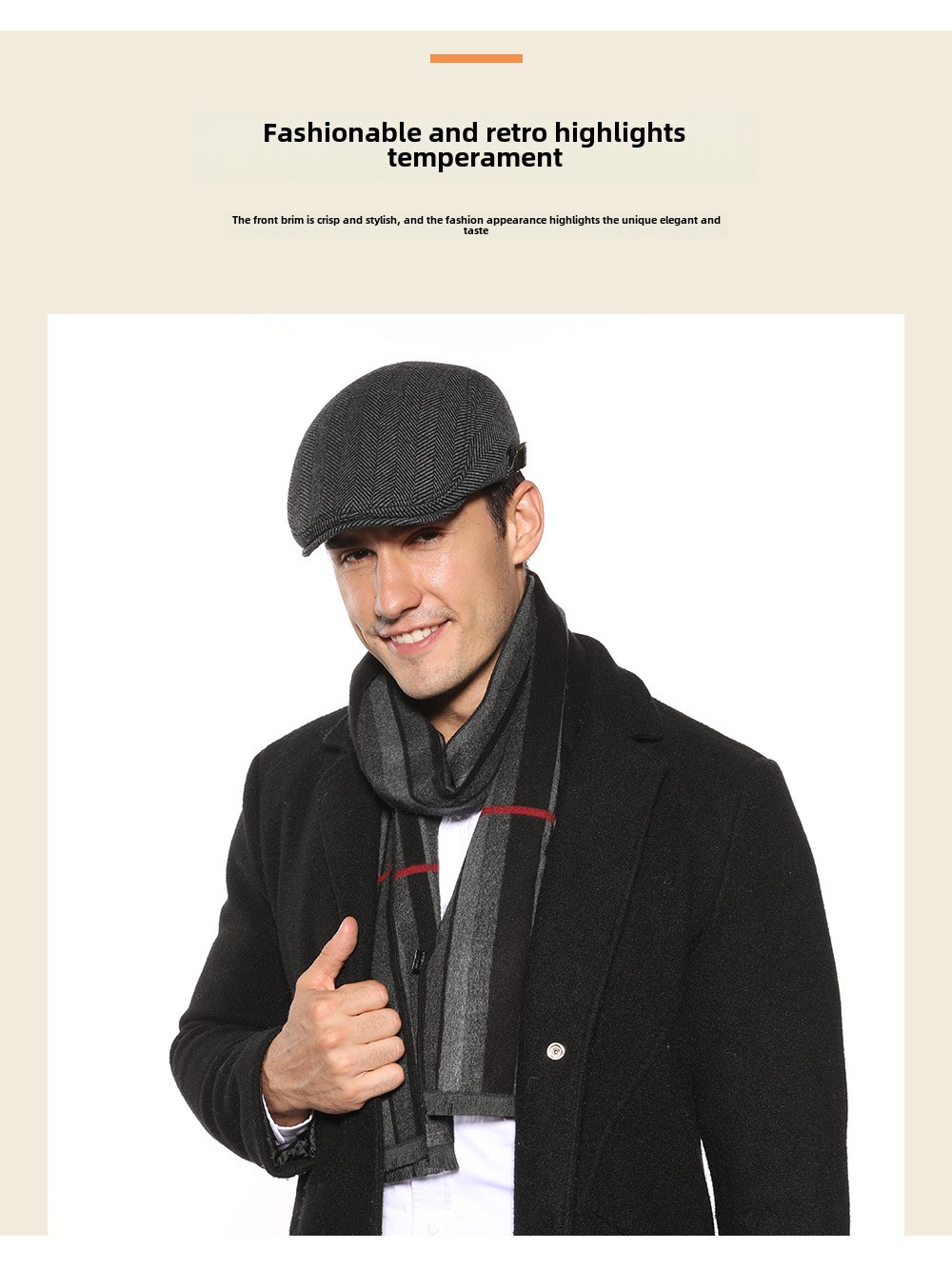 Wollmütze Herren Baskenmütze Herbst und Winter neue Mütze europäische und amerikanische Mütze Malermütze Vorwärtsmütze_voghion.com