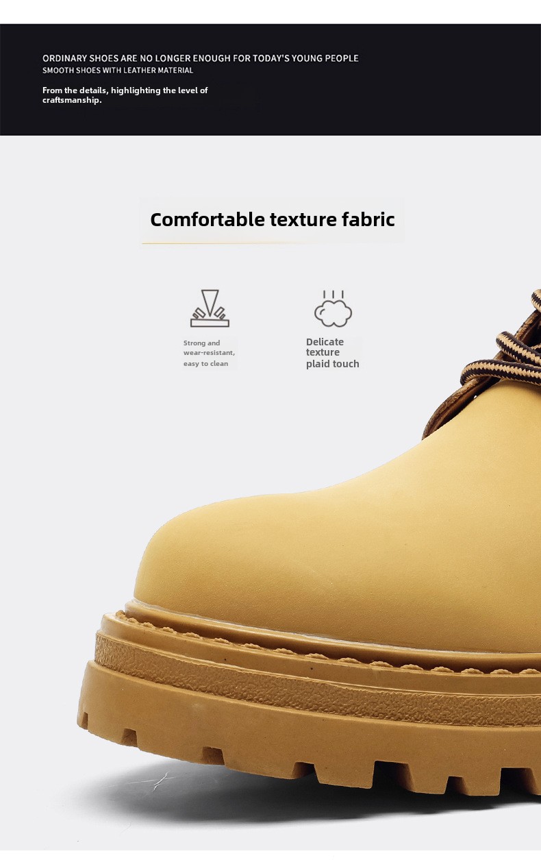 Martin boots men's autumn and winter trend casual Korean version of rhubarb boots piled thickened warm leather boots_voghion.com