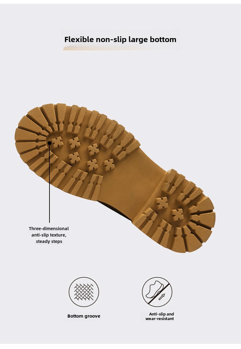 Martin boots men's autumn and winter trend casual Korean version of rhubarb boots piled thickened warm leather boots_voghion.com