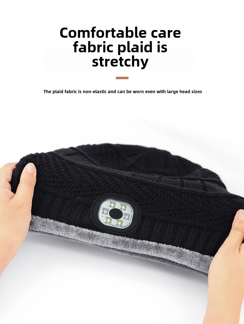 Bluetooth Winter Warm Hat - LED Nighttime Illumination, Bluetooth headphones , Call Answering, Music Playback, Washable, Rechargeable_voghion.com
