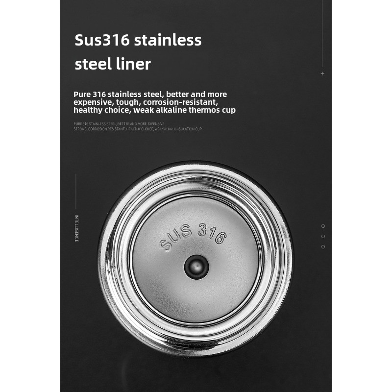 Højkvalitets 316 rustfrit stål smart termokande gaveæske til firmaet temperaturvisning te separationskop_voghion.com