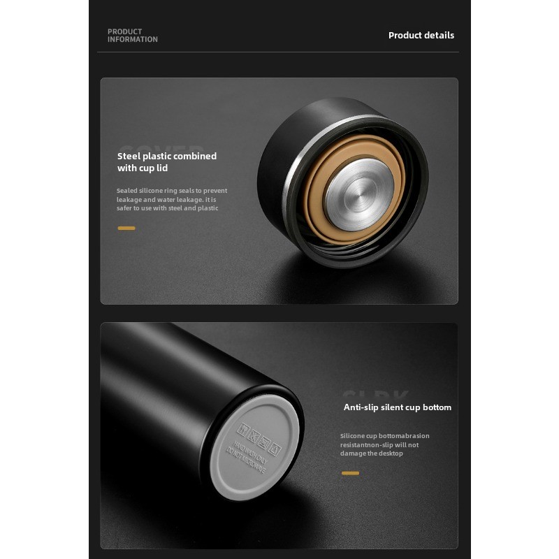 Højkvalitets 316 rustfrit stål smart termokande gaveæske til firmaet temperaturvisning te separationskop_voghion.com