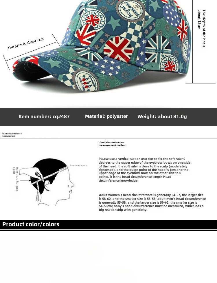 Cappello da baseball con visiera rigida e graffiti di tendenza della personalità, berretto da uomo e da donna con protezione solare, stile britannico_voghion.com