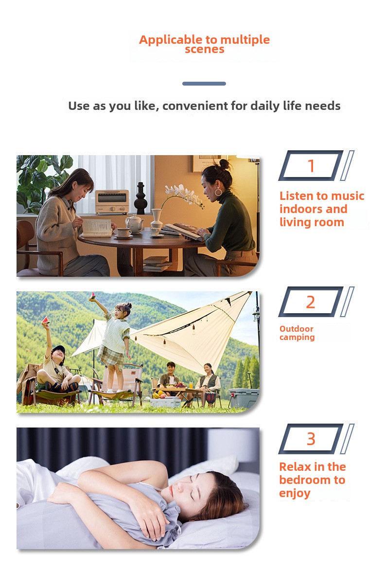YaShoo Bluetooth Speaker - Transparent Case, high definition sound quality, LED ambient light, TWS couplet, 500mAh battery, 5w power_voghion.com