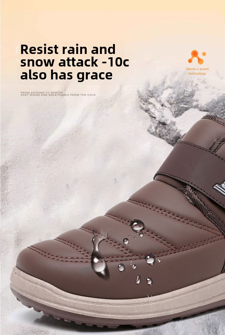 Wanter nei Hären Kottengschuhe Kaschmir Schnéistiefelen verdickt Härenschuhe Wanderschuhe Liederuewerfläch waasserdicht an rutschfest Pappschuhe_voghion.com