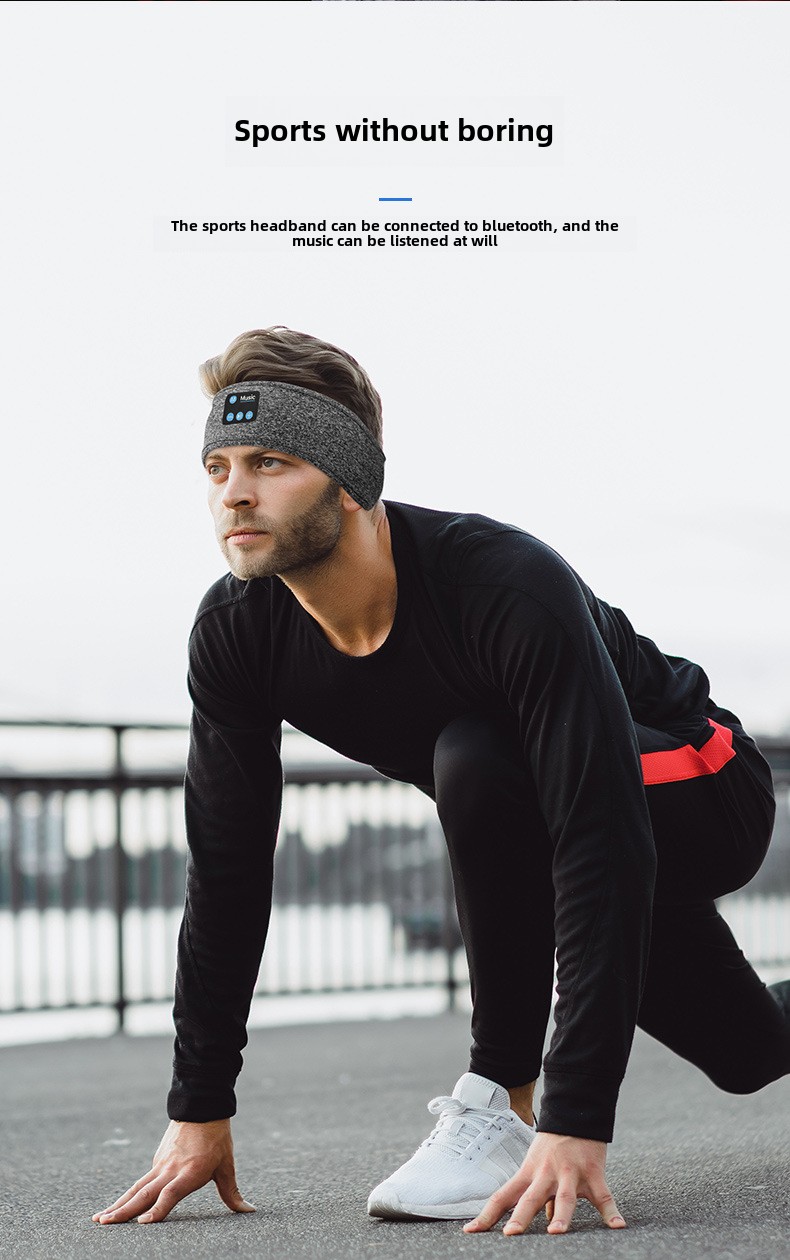 Écouteurs sans fil Bluetooth yashoo - Bandeau de sport, 6 à 8 heures d'autonomie, chargement USB, lavable, batterie 300 mAh_voghion.com