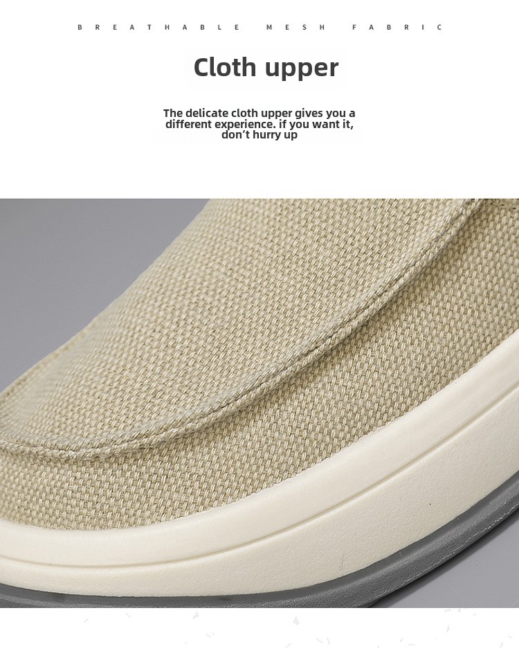 Men's shoes breathable old Beijing cloth shoes casual men's canvas shoes lazy one pedal soft-soled work shoes_voghion.com