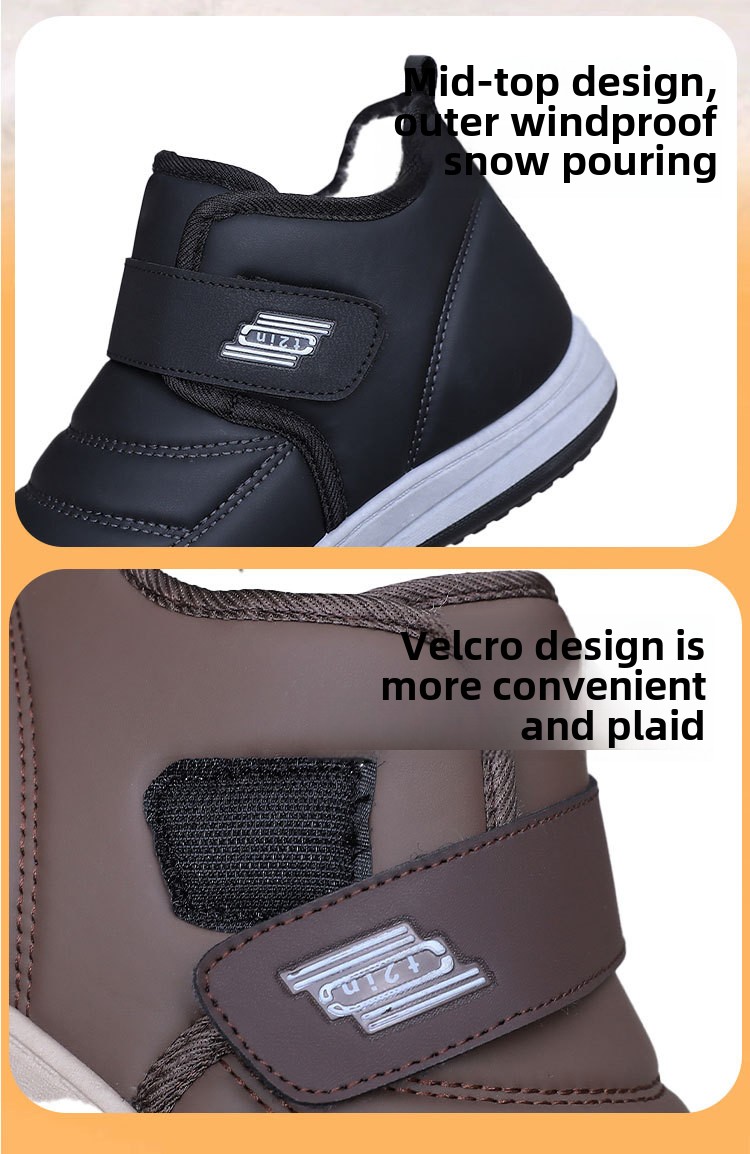 Wanter nei Hären Kottengschuhe Kaschmir Schnéistiefelen verdickt Härenschuhe Wanderschuhe Liederuewerfläch waasserdicht an rutschfest Pappschuhe_voghion.com