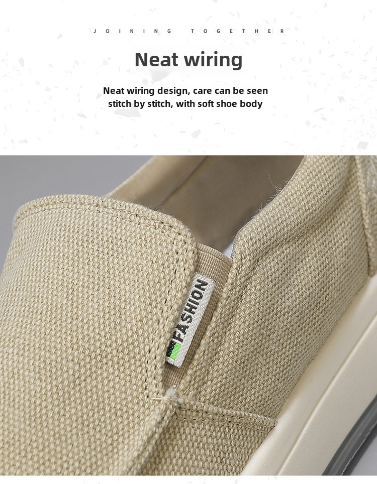 Men's shoes breathable old Beijing cloth shoes casual men's canvas shoes lazy one pedal soft-soled work shoes_voghion.com