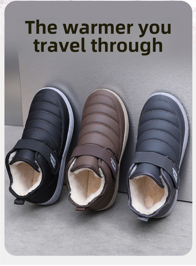 Wanter nei Hären Kottengschuhe Kaschmir Schnéistiefelen verdickt Härenschuhe Wanderschuhe Liederuewerfläch waasserdicht an rutschfest Pappschuhe_voghion.com