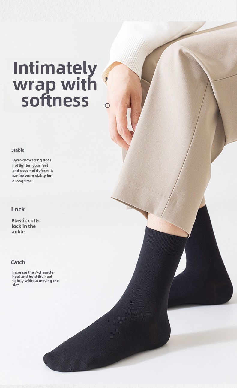 Calzini in puro cotone da uomo, calze tubolari medie traspiranti antibatteriche, calzini autunnali e invernali, calzini casual deodoranti e assorbenti del sudore, calzini in cotone da uomo_voghion.com