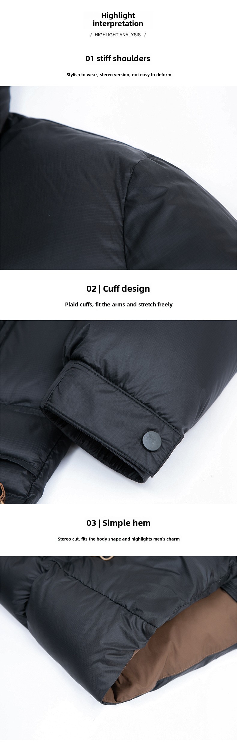 2023 Neue Winterjacke für Herren, mittellang, Herbst und Winter 90, weiße Entendaunenjacke, warm, verdickt, lässig, mit Kapuze_voghion.com
