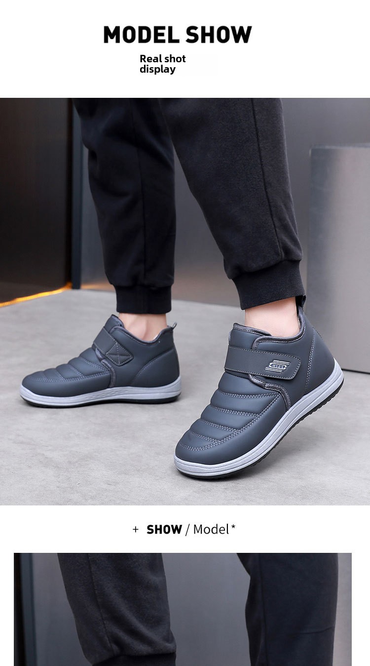 Wanter nei Hären Kottengschuhe Kaschmir Schnéistiefelen verdickt Härenschuhe Wanderschuhe Liederuewerfläch waasserdicht an rutschfest Pappschuhe_voghion.com