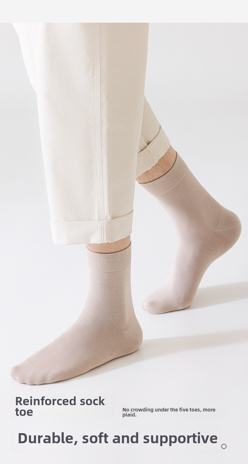 Calzini in puro cotone da uomo, calze tubolari medie traspiranti antibatteriche, calzini autunnali e invernali, calzini casual deodoranti e assorbenti del sudore, calzini in cotone da uomo_voghion.com