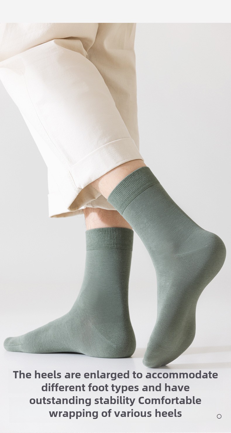 Calzini in puro cotone da uomo, calze tubolari medie traspiranti antibatteriche, calzini autunnali e invernali, calzini casual deodoranti e assorbenti del sudore, calzini in cotone da uomo_voghion.com