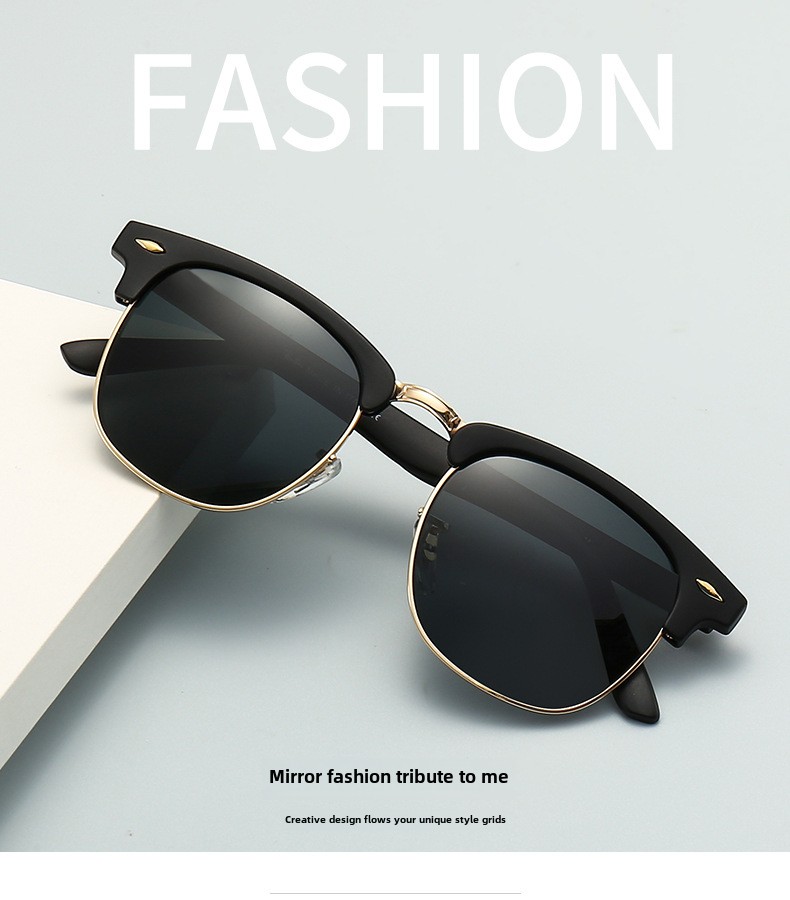 Occhiali da sole in vetro di nuova concezione, tendenza moda, occhiali da sole per il tempo libero e le vacanze (con custodia per occhiali) 3016_voghion.com