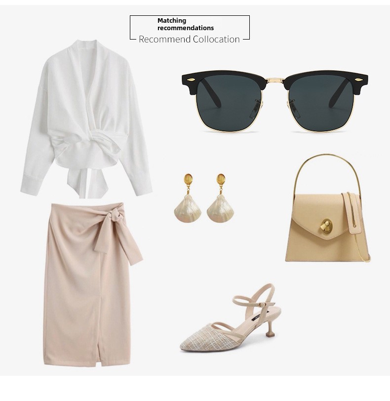 Occhiali da sole in vetro di nuova concezione, tendenza moda, occhiali da sole per il tempo libero e le vacanze (con custodia per occhiali) 3016_voghion.com