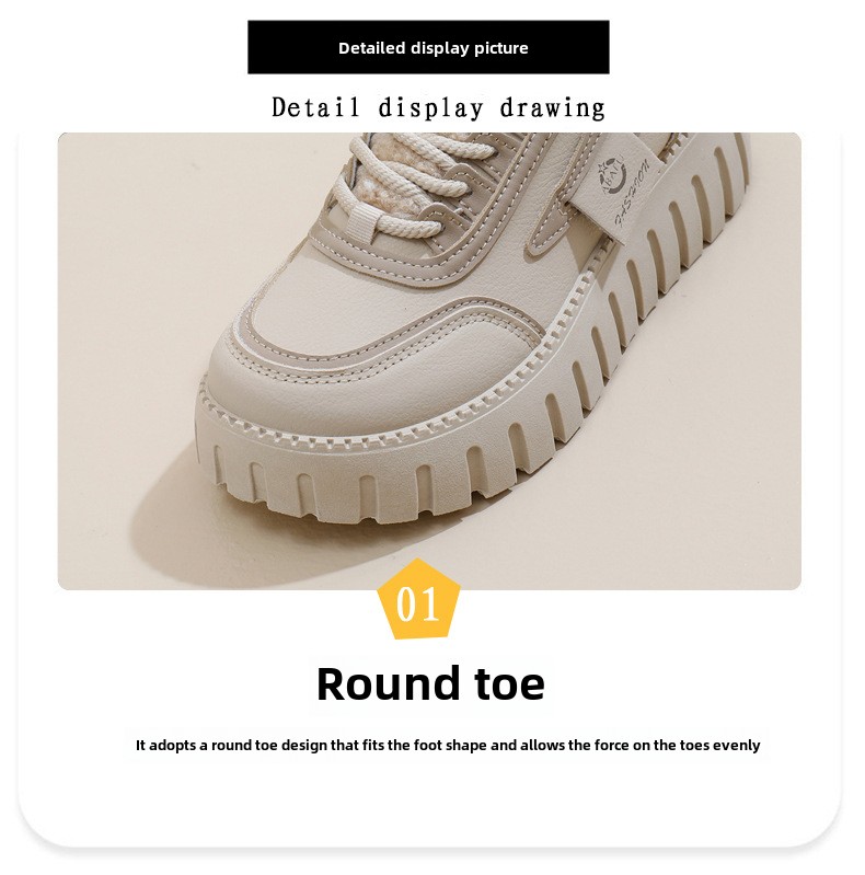 Stivali da neve alti in velluto invernale per studentesse, scarpe calde casual con plateau, scarpe di cotone_voghion.com