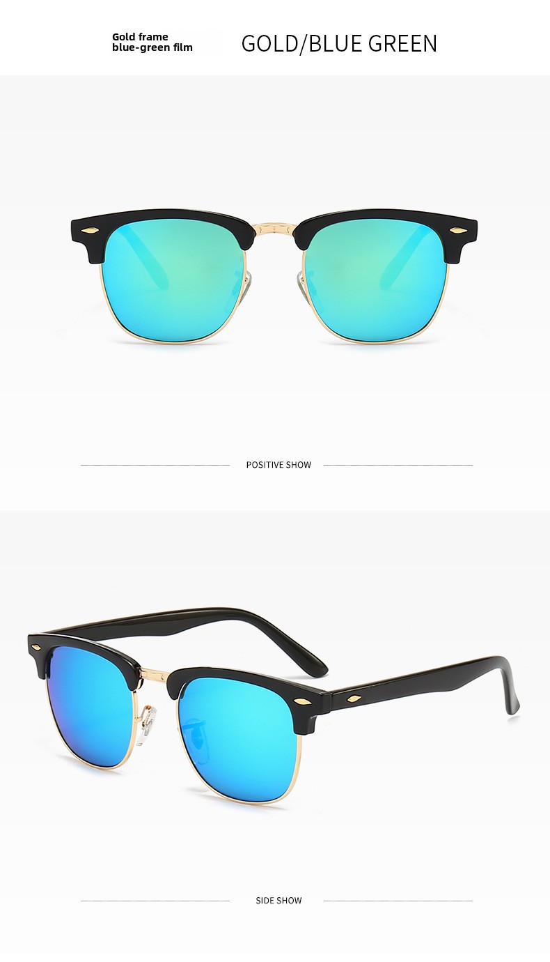 Occhiali da sole in vetro di nuova concezione, tendenza moda, occhiali da sole per il tempo libero e le vacanze (con custodia per occhiali) 3016_voghion.com