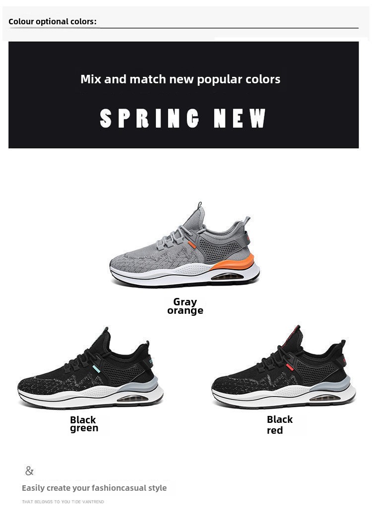 Teen casual sneakers breathable comfortable running shoes fashion sneakers_voghion.com