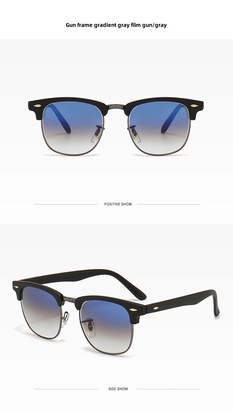 Occhiali da sole in vetro di nuova concezione, tendenza moda, occhiali da sole per il tempo libero e le vacanze (con custodia per occhiali) 3016_voghion.com