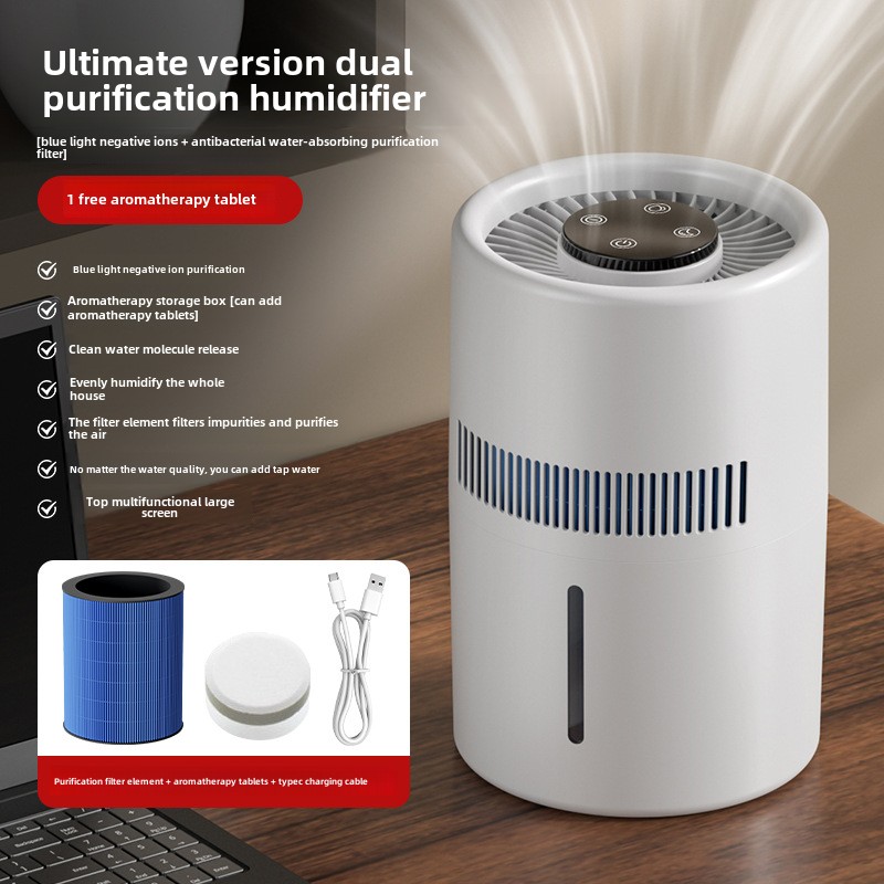 Umidificador sem névoa 4L para quarto doméstico, sala de estar, purificador USB de grande capacidade_voghion.com