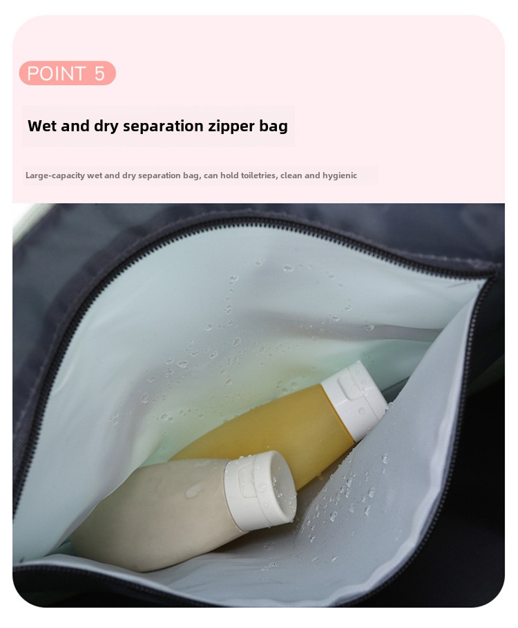 Travel bag Premium sense women's large-capacity sports bag Fitness bag Luggage bag Water-proof shoulder bag_voghion.com