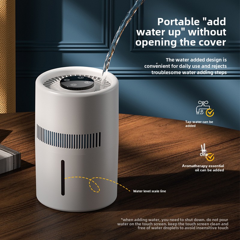 Umidificador sem névoa 4L para quarto doméstico, sala de estar, purificador USB de grande capacidade_voghion.com