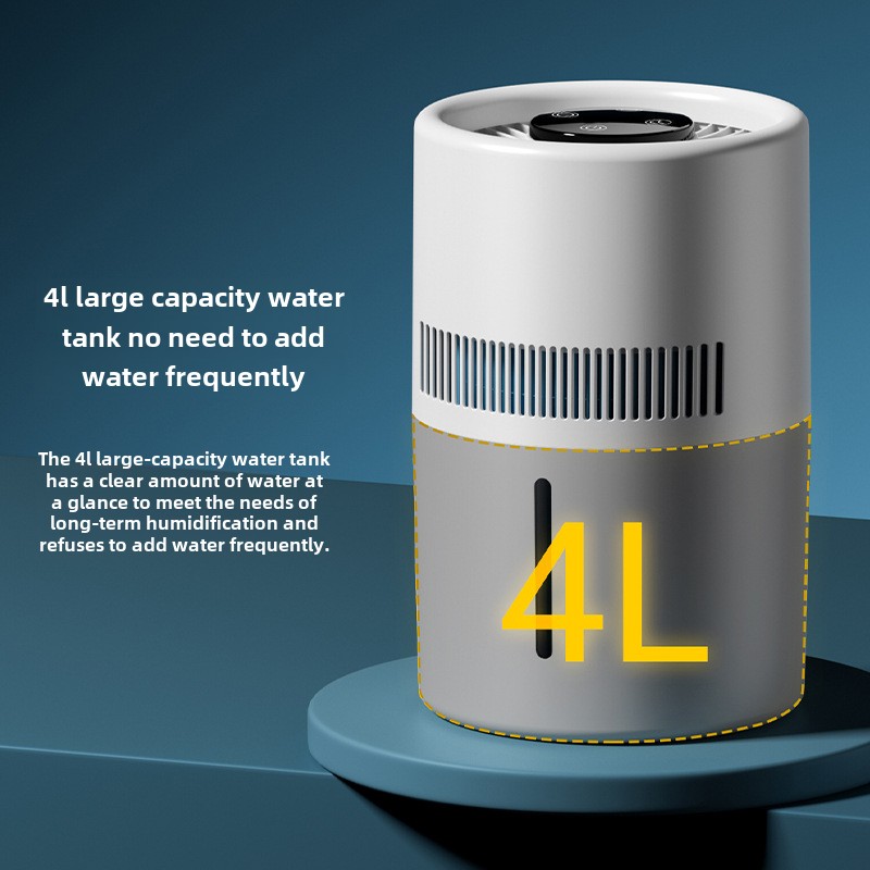 Umidificador sem névoa 4L para quarto doméstico, sala de estar, purificador USB de grande capacidade_voghion.com