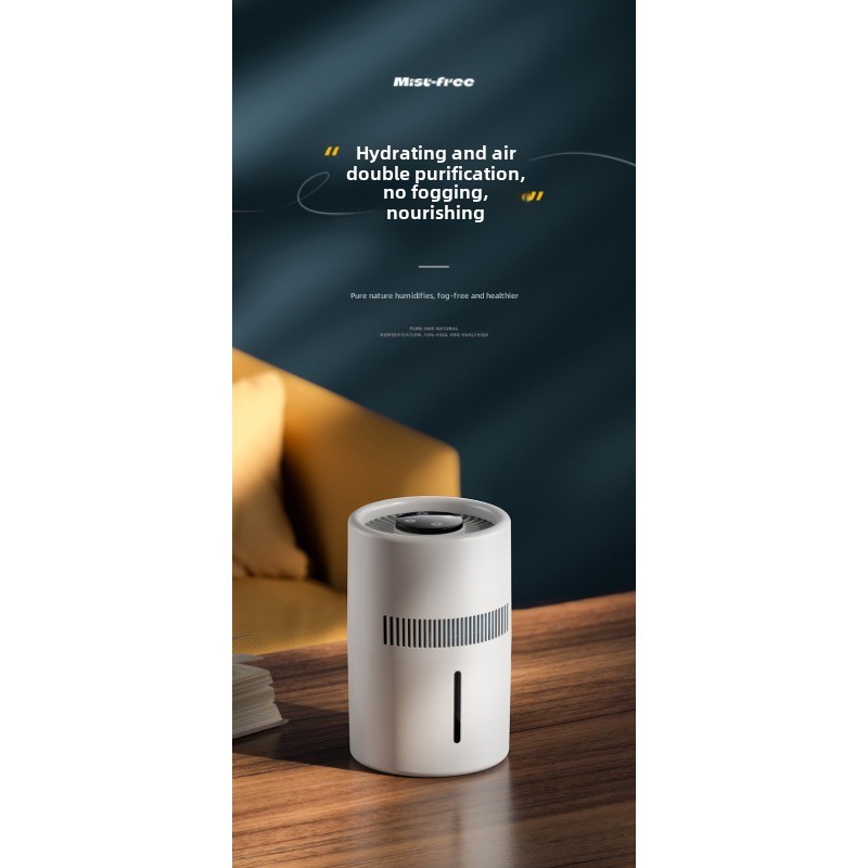 Umidificador sem névoa 4L para quarto doméstico, sala de estar, purificador USB de grande capacidade_voghion.com