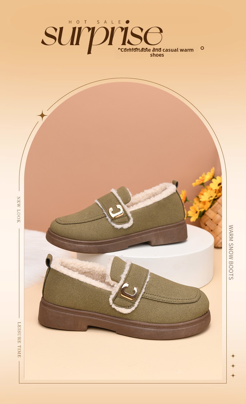 Doudou shoes women's winter models fleece thickened women's casual cotton shoes fashionable and comfortable warm mother shoes_voghion.com