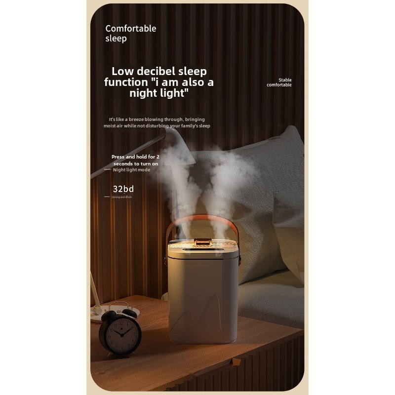 Noul umidificator de lumină de noapte cu bar dublu de oxigen de 1,8 l pentru interior, pentru volum de ceață de uz casnic_voghion.com