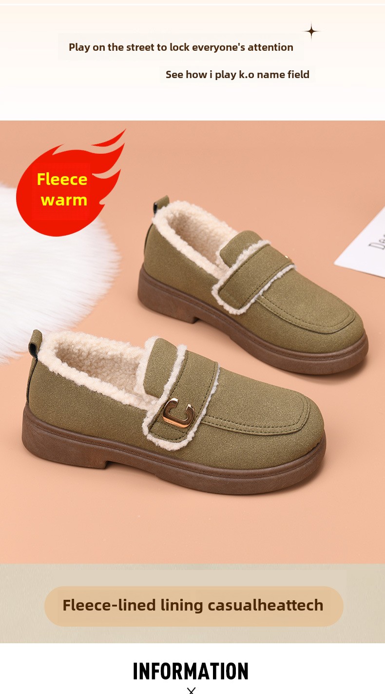 Doudou shoes women's winter models fleece thickened women's casual cotton shoes fashionable and comfortable warm mother shoes_voghion.com