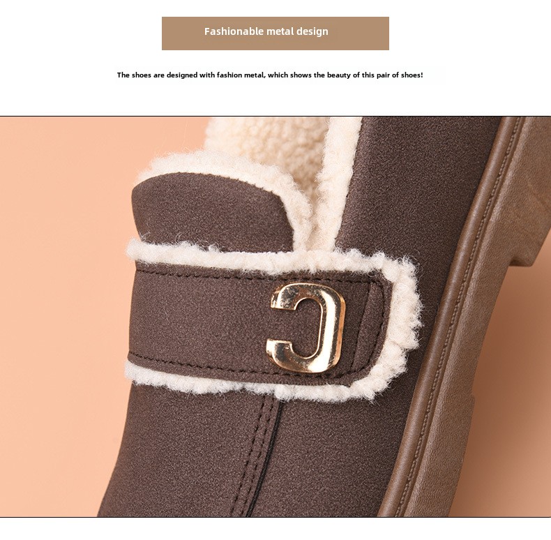 Doudou shoes women's winter models fleece thickened women's casual cotton shoes fashionable and comfortable warm mother shoes_voghion.com