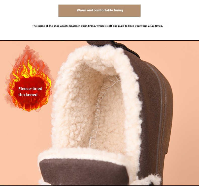 Doudou shoes women's winter models fleece thickened women's casual cotton shoes fashionable and comfortable warm mother shoes_voghion.com