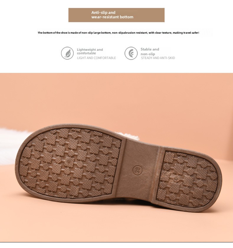 Doudou shoes women's winter models fleece thickened women's casual cotton shoes fashionable and comfortable warm mother shoes_voghion.com