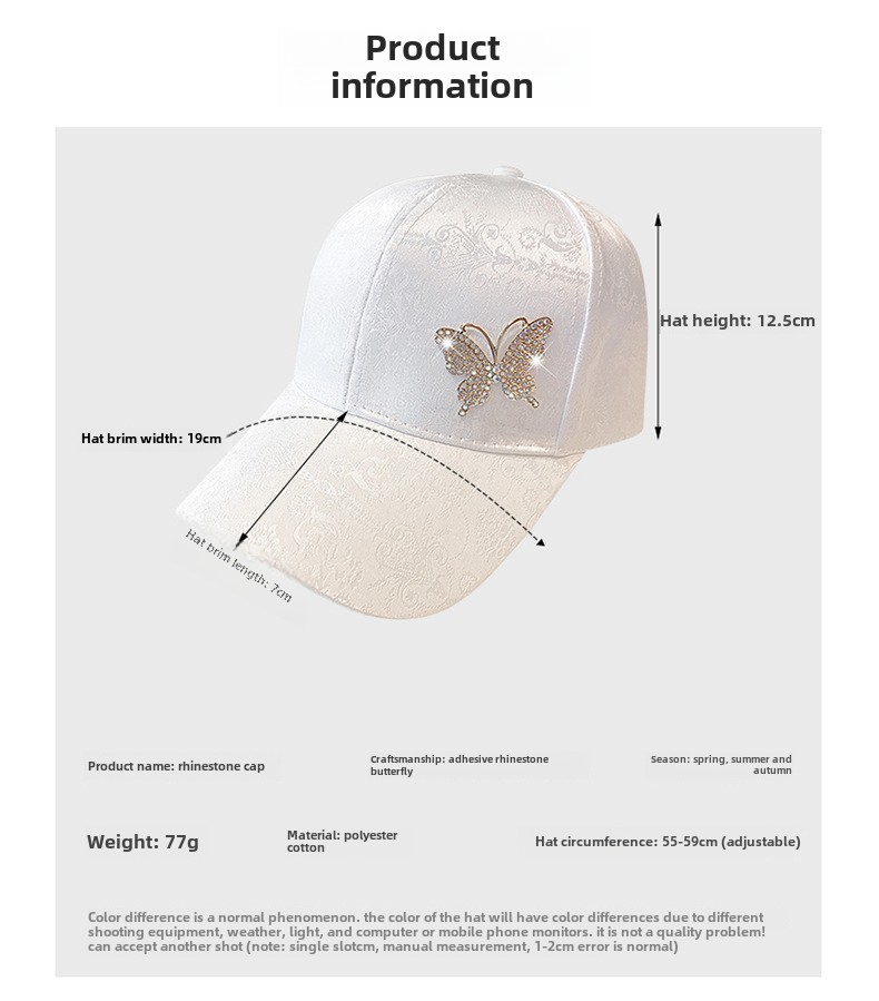 Bestickte bogen baseball kappe weibliche kleine frische gesicht kleine gewaschen kappe außen große krempe_voghion.com