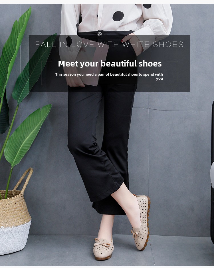 Mary Jane shoes women's flat shoes women's shoes and summer models shallow mouth one pedal lazy shoes breathable hollow women's single shoes_voghion.com