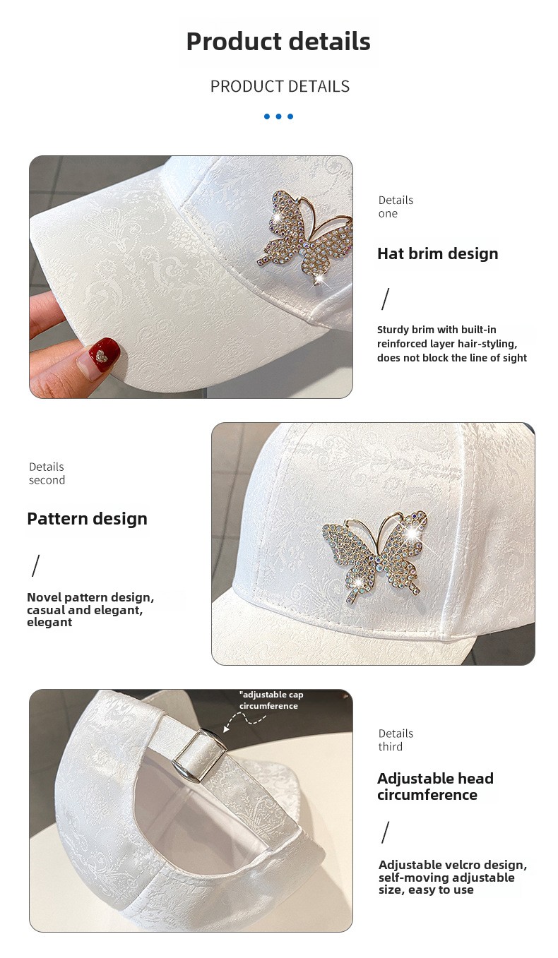 Bestickte bogen baseball kappe weibliche kleine frische gesicht kleine gewaschen kappe außen große krempe_voghion.com