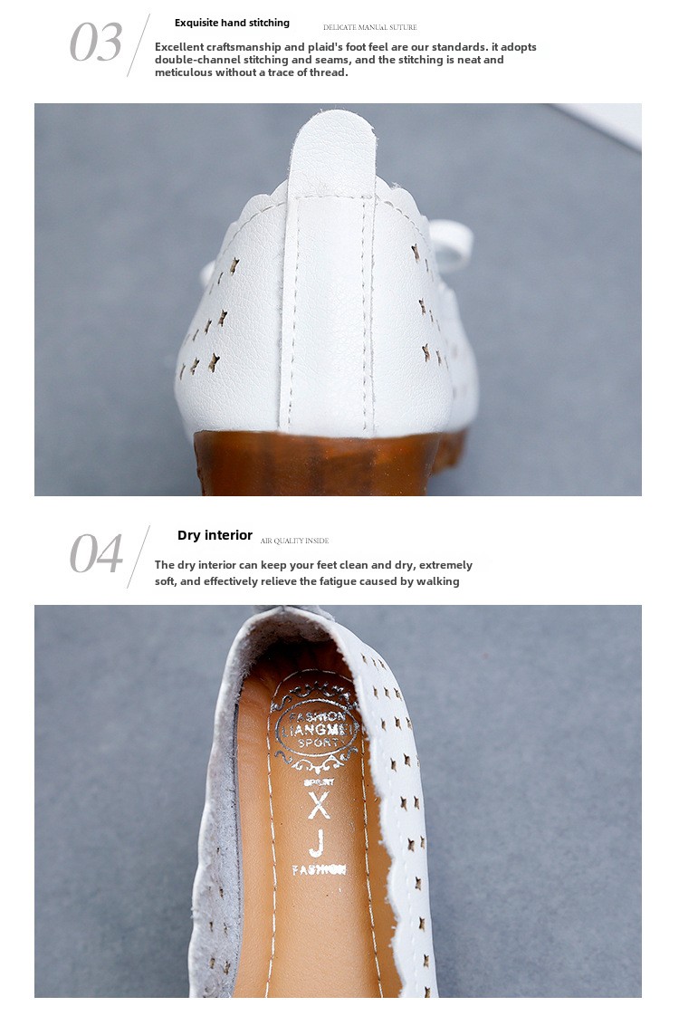 Mary Jane shoes women's flat shoes women's shoes and summer models shallow mouth one pedal lazy shoes breathable hollow women's single shoes_voghion.com