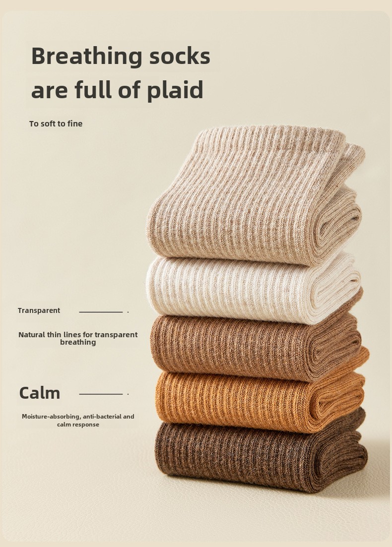 Calzini calzini da donna a tubo medio autunno e inverno calzini di cotone calzini in puro cotone calzini da donna casual deodoranti antibatterici anti-sudore_voghion.com