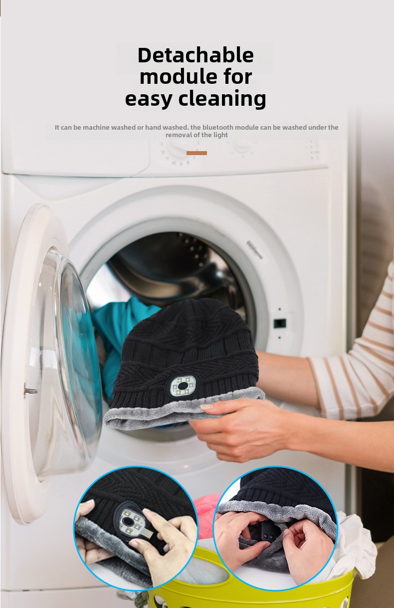 Bluetooth Winter Warm Hat - LED Nighttime Illumination, Bluetooth headphones , Call Answering, Music Playback, Washable, Rechargeable_voghion.com