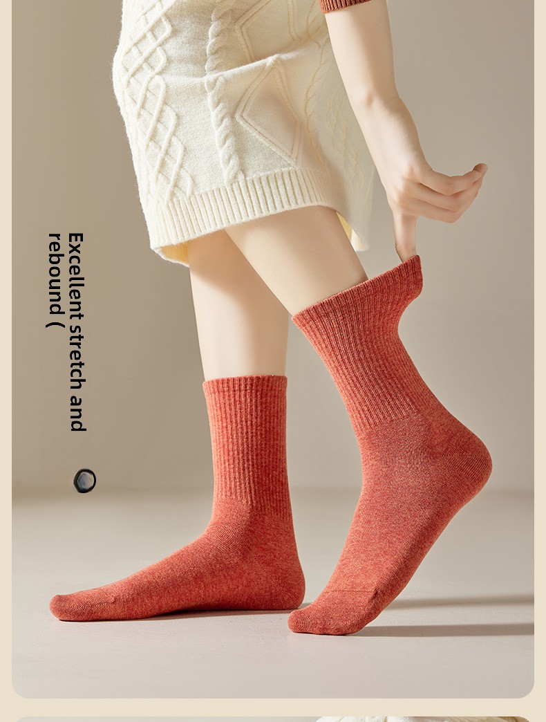 Calzini calzini da donna a tubo medio autunno e inverno calzini di cotone calzini in puro cotone calzini da donna casual deodoranti antibatterici anti-sudore_voghion.com