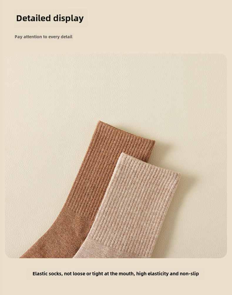 Calzini calzini da donna a tubo medio autunno e inverno calzini di cotone calzini in puro cotone calzini da donna casual deodoranti antibatterici anti-sudore_voghion.com